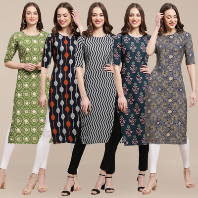 EthnicBasket Women Printed A-line Kurta(Multicolor)
