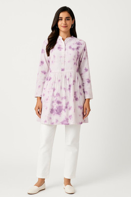 noyes Casual Printed Women Purple Top