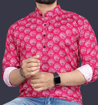 Varidashi Men Printed A-line Kurta(Multicolor)