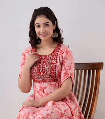 HERE&NOW Anarkali Gown(Pink)