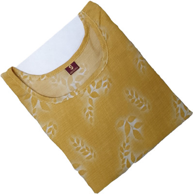 Jayshree Fab Women Printed A-line Kurta(Yellow)