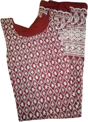 FASHIONDIARY Women Embroidered Straight Kurta(Maroon)