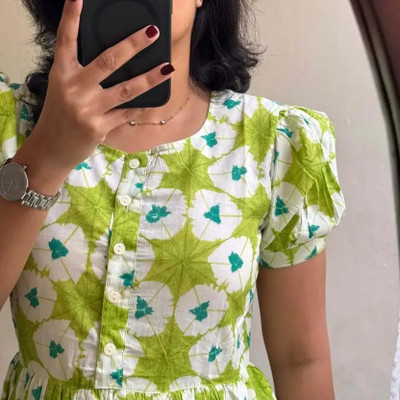 Assamica Flared/A-line Gown(Green)