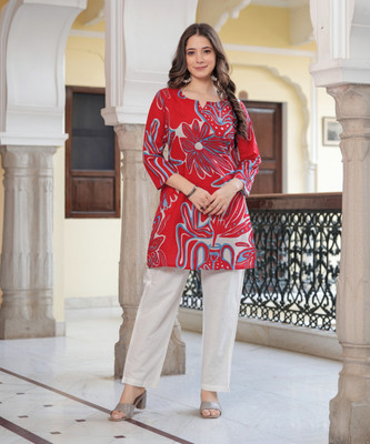 Ananya Fashion Women Printed Straight Kurta(Multicolor)