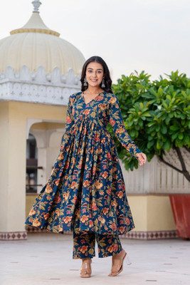 NARI DREAM Anarkali Gown(Dark Blue)