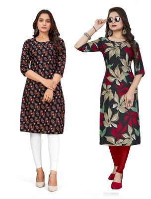dharmanandan creation Women Printed A-line Kurta(Multicolor)