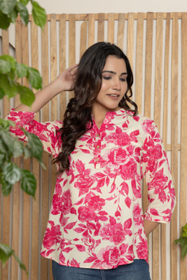 ANUSHIL Women Printed A-line Kurta(Multicolor)