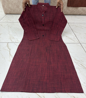 AA ENTERPRISES Women Self Design Straight Kurta(Dark Blue)