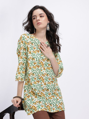 Anouk Rustic Women Printed Straight Kurta(Multicolor)