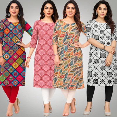 veemora Women Printed A-line Kurta(Multicolor)