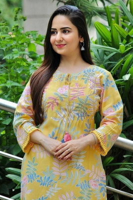 Tejal Textile Women Embroidered Anarkali Kurta(Multicolor)