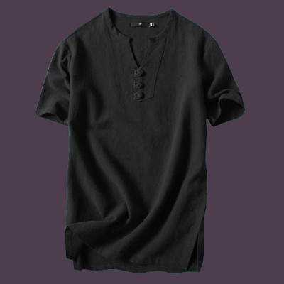 GAINELL Men Solid Straight Kurta(Black)