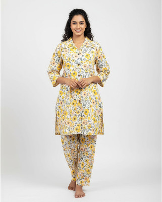 Velvet Crownz Women Floral Print, Printed Anarkali Kurta(Multicolor)