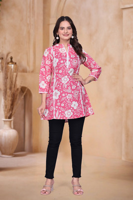 BLUMAIRE Casual Printed Women Pink Top