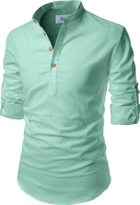 Amrit topwear Men Solid A-line Kurta(Light Green)