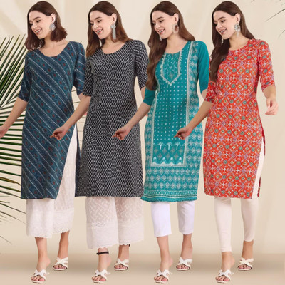 EthnicBasket Women Printed A-line Kurta(Multicolor)