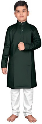 GUYS HUBB Boys Solid Ethnic Dress Kurta(Green)