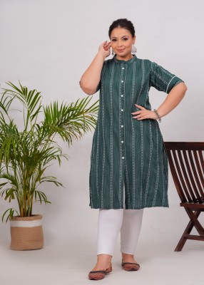 EMPIRE STYLE Women Printed A-line Kurta(Dark Green)