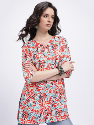 Anouk Rustic Women Printed Straight Kurta(Multicolor)