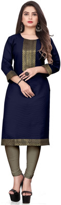 Vasudha Fashion Hub Women Solid Anarkali Kurta(Dark Blue)