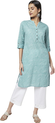 Rangmanch by Pantaloons Women Printed A-line Kurta(Black)