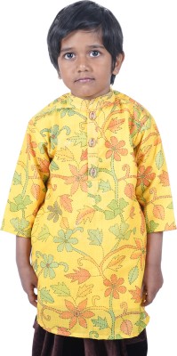 stylestorm Girls Solid A-line Kurta(Yellow)