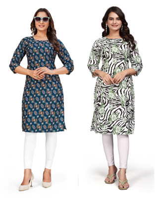 SAIKRUPA FASHION Women Printed A-line Kurta(Multicolor)
