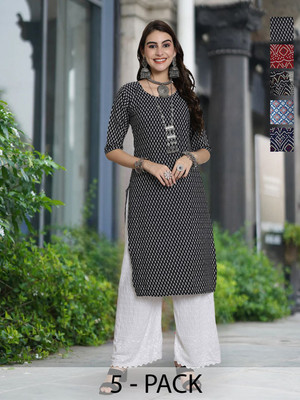 Moda Rapido Women Printed A-line Kurta(Multicolor)