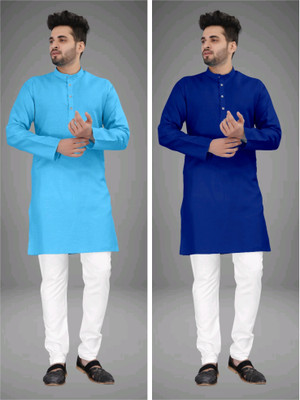 TRUST OUS Men Solid Straight Kurta(Multicolor)