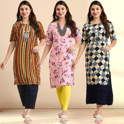 EthnicBasket Women Printed A-line Kurta(Multicolor)