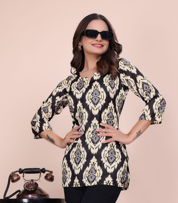 GLAM COUTURE Women Printed Straight Kurta(Multicolor)