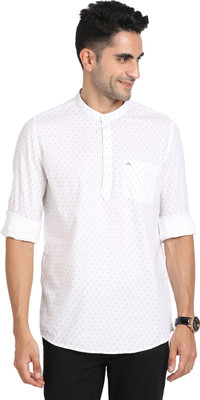 TURTLE Men Printed Straight Kurta(White)