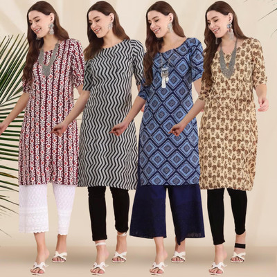 EthnicBasket Women Printed A-line Kurta(Multicolor)