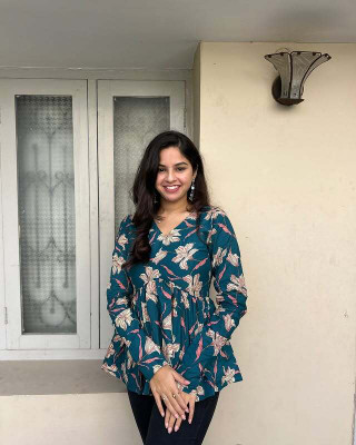 Bhavna Fashion Women Printed A-line Kurta(Grey)