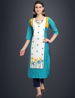 EthnicBasket Women Printed A-line Kurta(Multicolor)