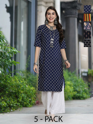 Moda Rapido Women Printed A-line Kurta(Multicolor)