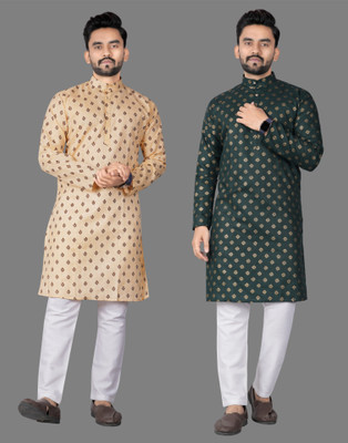 DHASU TRENDZ Men Printed Straight Kurta(Multicolor)