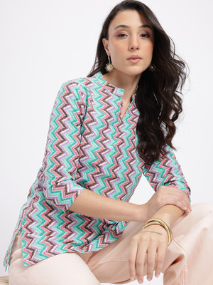 Anouk Rustic Women Printed Straight Kurta(Multicolor)
