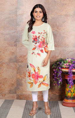 DIGIVASTRA Women Abstract, Colorblock, Printed Straight Kurta(Multicolor)