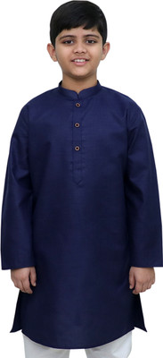izaan Boys Solid Ethnic Dress Kurta(Multicolor)
