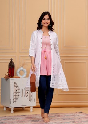 RJ SHYAM FASHION Women Solid Straight Kurta(Pink)