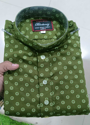 HIT AND FIT CREATION Men Embroidered Straight Kurta(Green, White)