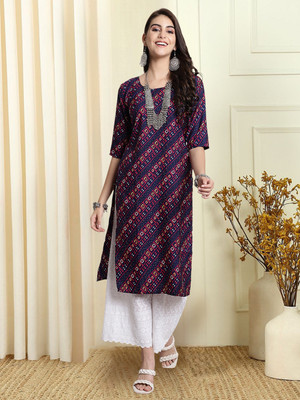EthnicBasket Women Printed A-line Kurta(Multicolor)