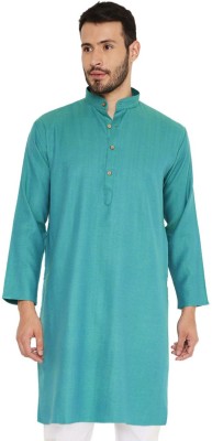 MAHARAJA Men Solid Straight Kurta(Green)