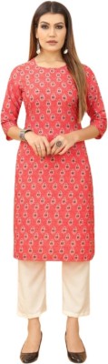 SAGAR MAL SHARMA Women Printed Straight Kurta(Blue, White, Pink)