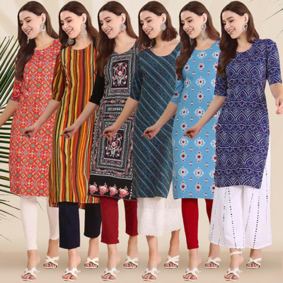 EthnicBasket Women Printed A-line Kurta(Multicolor)