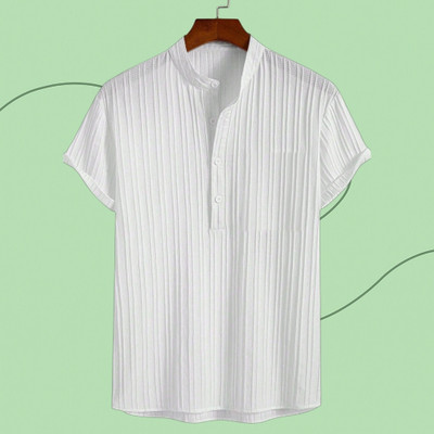 Look Trendy Men Solid Straight Kurta(White)