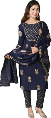GODWEEN Women Kurti Pant Dupatta Set