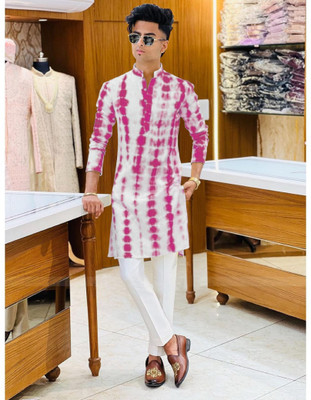DIAMOND CLUSTER Men Printed Straight Kurta(Multicolor)