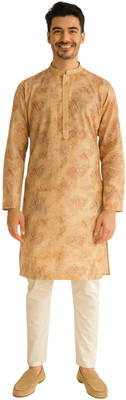 JUGG JUGG JEEYO Men Self Design Straight Kurta(Multicolor)